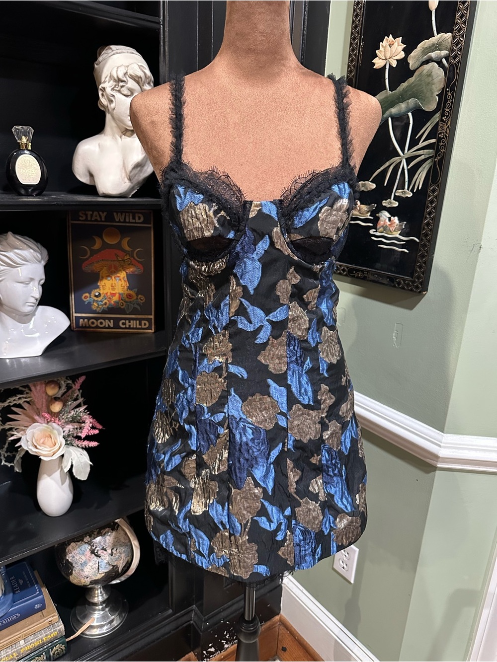 For Love & Lemons Madame Brocade Mini Dress – Size Small (NWT)
